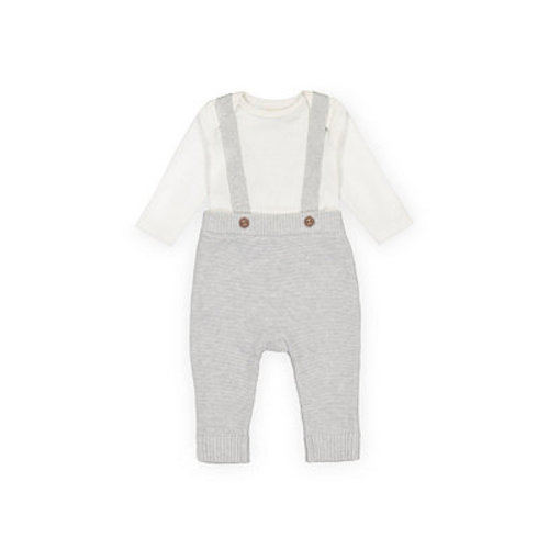 Baby Boys Baby Organic Cotton Rib Bodysuit and Sweater Overall Set
