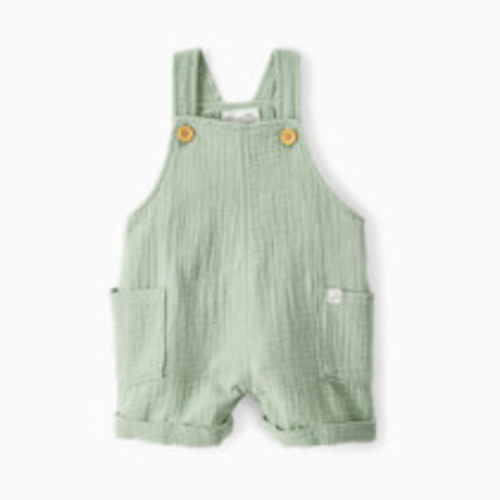 Carter's Little Planet Organic Cotton Gauze Shortalls - Green, 0-3 M