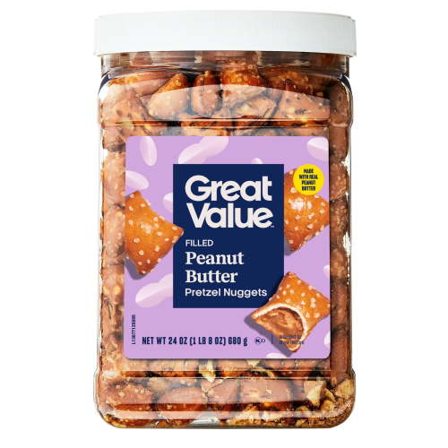 Great Value Peanut Butter Filled Pretzel Nuggets, 24 oz