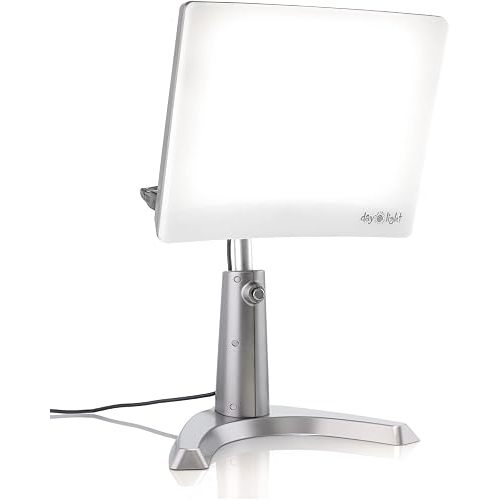 Carex Day-Light Classic Plus Sunlight Therapy Lamp - 10000 LUX Therapy Lamp at 12 Inches, LED Bright White Light with Adjustable Height and Brightness Levels for Mood, White