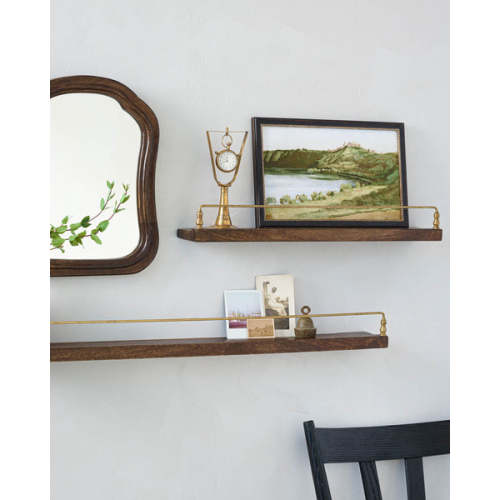 Elliott Wood and Brass Picture Ledge