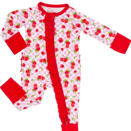 LollyBanks Baby Pajamas, Long Sleeve Baby Romper with 2-Way Zipper, 95% Viscose from Bamboo and 5% Spandex, Infant Sleepers