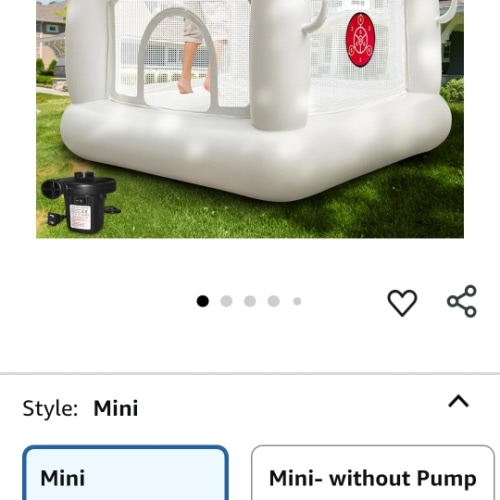 Amazon.com: White Bounce House for Toddler Indoor Bouncy Castle with Pump Toddler Bounce House PVC Waterproof Materials Easy to Clean Outdoor Backyard for Kids Ages 3-6 （68 x 68 x 58.2 inch）Built to Last & Safety : Toys & Games