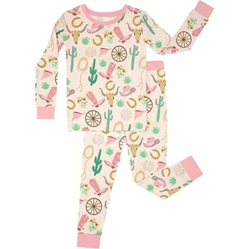 Little Sleepies Two-Piece Pajama Set for Boys & Girls, Soft Viscose from Bamboo Toddler Pajamas for Kids, Family Matching PJs