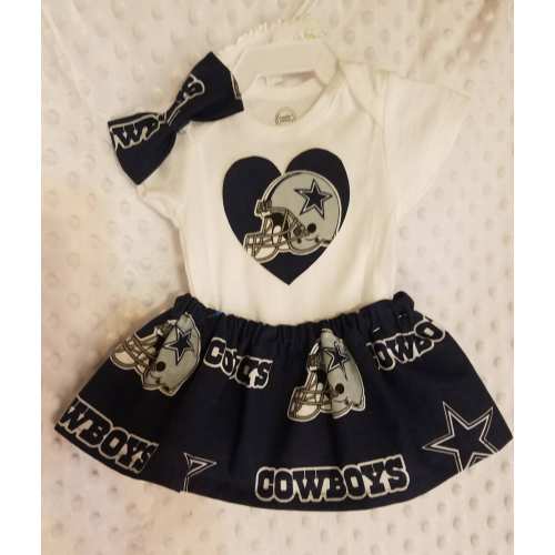 Cowboys  Baby Girl Clothing Set.