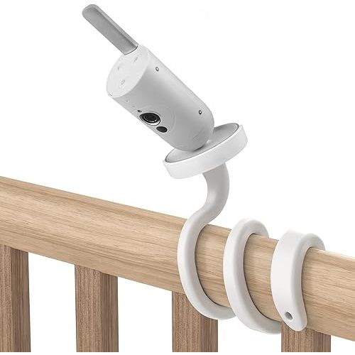 Flexible Twist Mount for Philips Avent Connected SCD973/37 /SCD923/26 /SCD921/26 Baby Monitor, No Tools or Wall Damage Required (White)