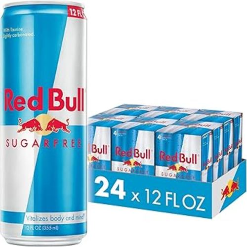 Red Bull Energy Drink, Sugar Free, 12 Fl Oz, Pack of 24
