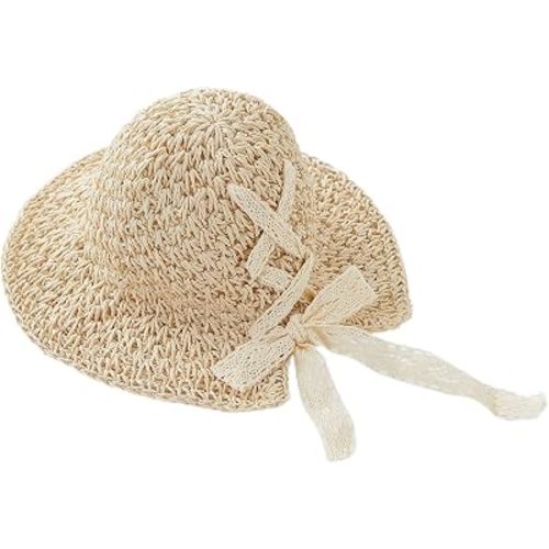 pureborn Baby Toddler Girls Straw Sun Hat Summer Beach Hat