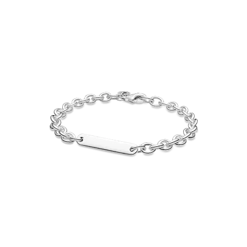 Engravable Bar Link Bracelet | Sterling silver | Pandora US