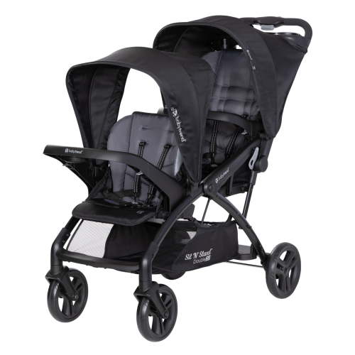 Baby Trend, Sit N' Stand Double 2.0 Stroller, Dash Black, Compact Fold