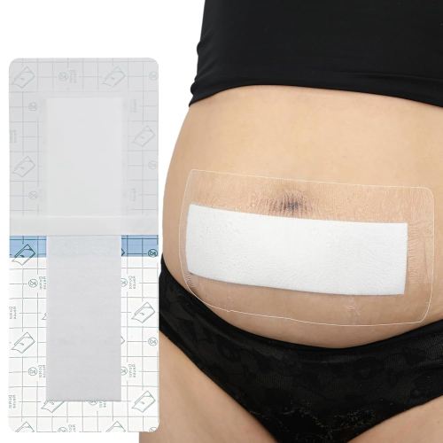 25 Pcs Waterproof C Section Shower Wound Protector 4"x8" Tummy Tuck Scar Incision Abdominal Bandage Hysterectomy Recovery Must Haves Post Surgery Dressing Cover
