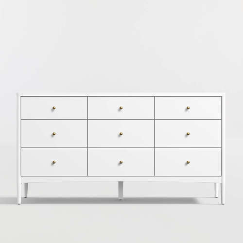 Hampshire 64" White Extra Wide 9-Drawer Kids Dresser
