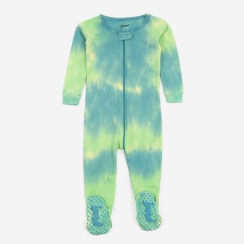 Leveret Footed Cotton Pajamas Tie Dye Colorful 6-12 Month
