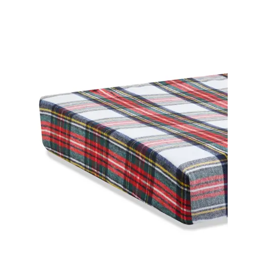 Petite Plume - Flannel Crib Sheet in Balmoral Tartan