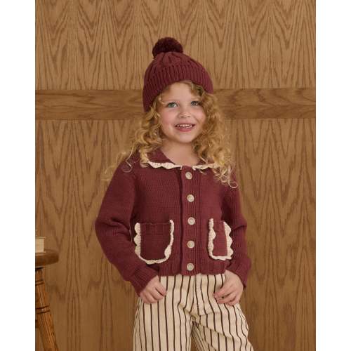 Collared Cardigan || Burgundy – Rylee + Cru 12-18 M