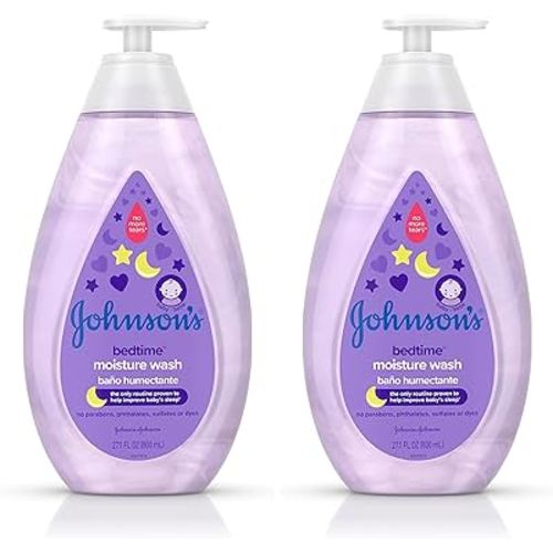 Johnson's Tear-Free Bedtime Baby Moisture Wash with Soothing NaturalCalm Aromas, 27.1 fl. oz (Pack of 2)