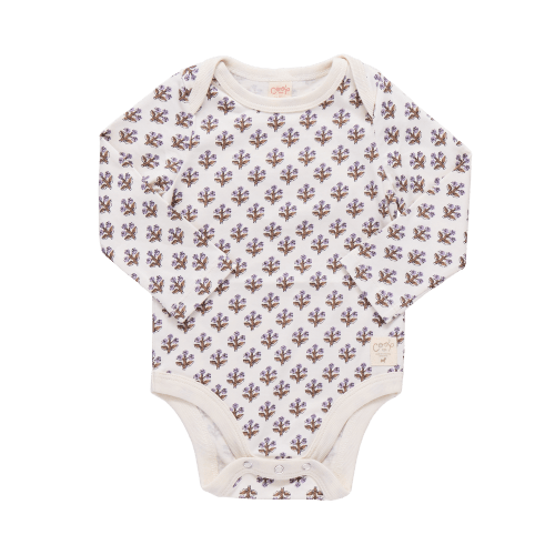 Baby Wonder Bodysuit - Mini Lavender Block Floral