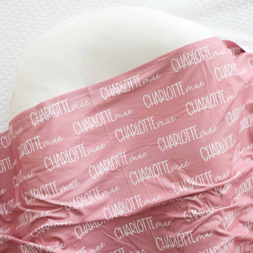 Personalized Baby Name Swaddle Blanket Font Duo | Best Selling Pinks