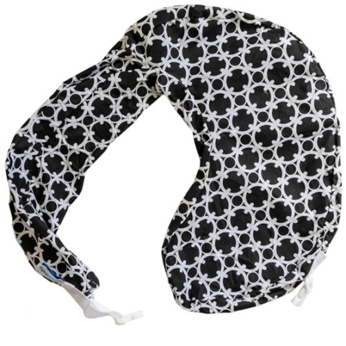 My Brest Friend Original Nursing Pillow Cover - Slipcovers for Baby - Adjustable Fit, Easy Care, Durable - Original Nursing Pillow Not Included, Black and White Marina