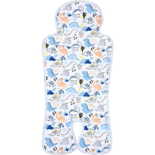 Pinkunn Gel Car Seat Baby Cooling Pad for Summer Breathable Stroller Cooler Pad Multifunctional Carseat Cooling Mat for Baby Child Dining Chair Safety Seat Stroller(Blue,Dinosaur)
