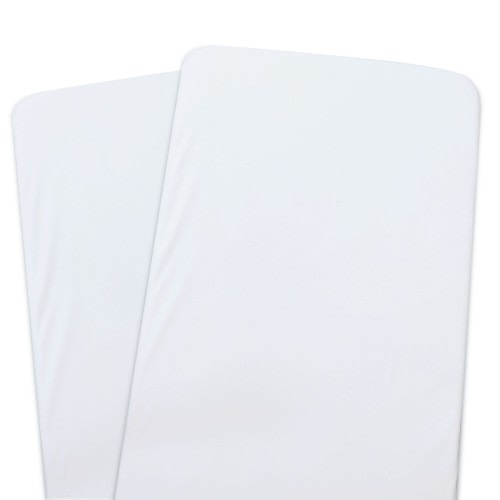 Bubba Blue Bedside Sleeper Fitted Sheet 2 Pack White