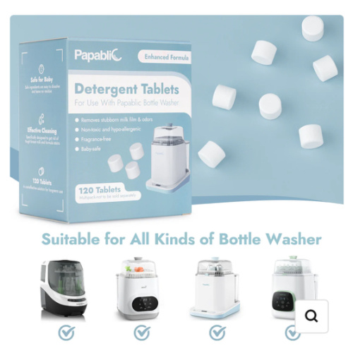 Papablic Official Detergent Deepclean Tablet for Papablic Baby Bottle Washer, 120 Count