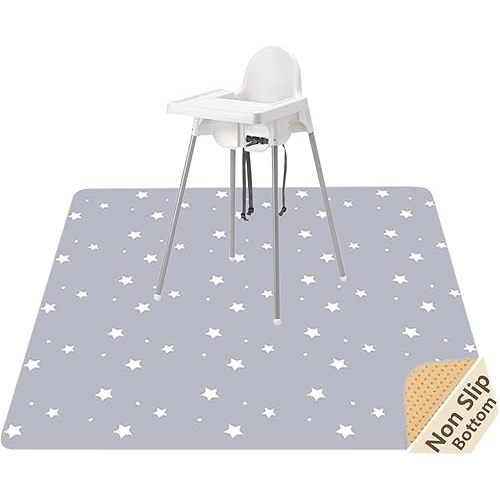 Splat Mat for Under High Chair, Waterproof Washable