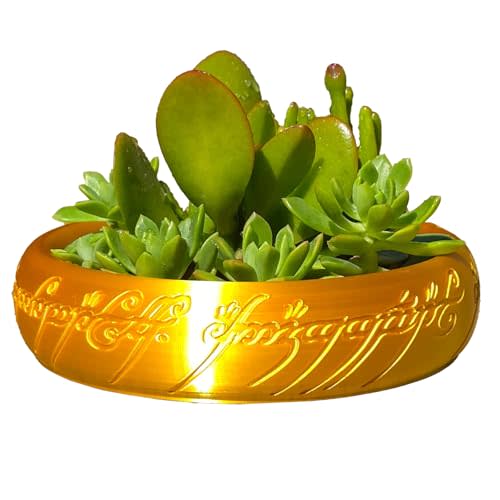 One Ring Succulent Planter Decor, One Ring Cacti & Bonsai Planter & Catchall, Unique Ring Jar - Gift for The Ring Fans, Inspired by for Ring Fans