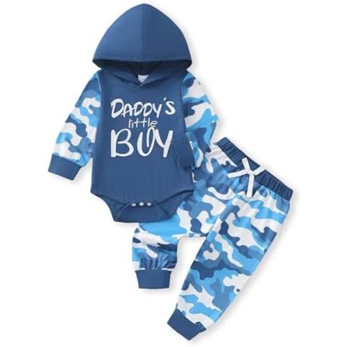 NZRVAWS Newborn Baby Boy Clothes Infant Boy Clothing Hoodie Sweatshirt Long Pants Outfit Set Fall Winter 0-18M