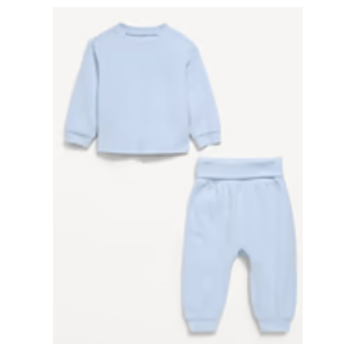 Cozy-Knit Long-Sleeve Top and Leggings Set for Baby