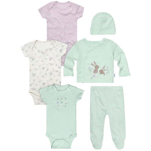 Gerber Baby Neutral 6-Piece Gift Set, Sizes Newborn - 3/6 Months