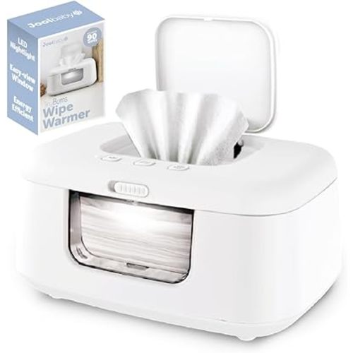Jool Baby TinyBums Baby Wipe Warmer & Dispenser with LED Changing Light & On/Off Switch (White)