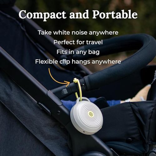 Yogasleep Hushh Portable White Noise Sound Machine For Baby, 3 Soothing Natural Sounds With Volume Control, Compact Size, Noise Canceling For Sleep Aid, Office Privacy, & Meditation, Registry Gift - Hushh 1 Pack