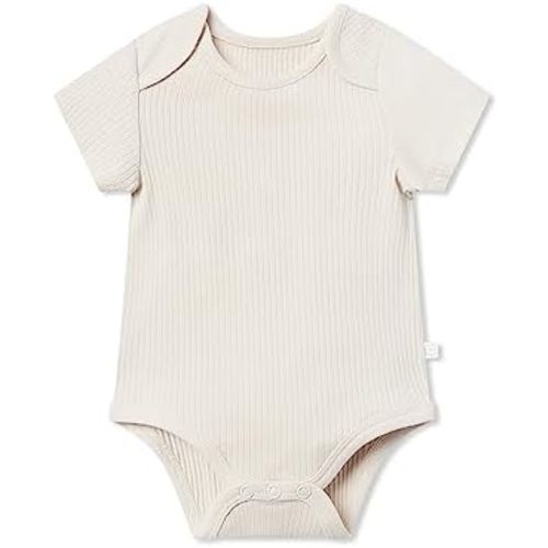 MORI Baby Short Sleeve Bodysuit with Envelope Neck and Nickel Free Poppers - Unisex Bodysuit