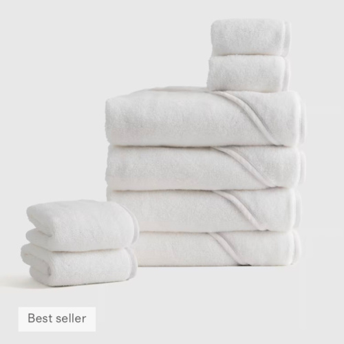 Organic Turkish Cotton Baby Bath Bundle 8-Pack in Soft Pink