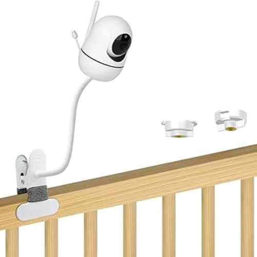 15.7 inch Flexible Baby Monitor Clip Mount for HelloBaby HB6560/HB6550/HB65/HB40/HB6339/HB66/HB6550Pro, ANMEATE SM935E, Baby Camera Mount Holder Stand with , Attach to Baby Crib Without Without Tools