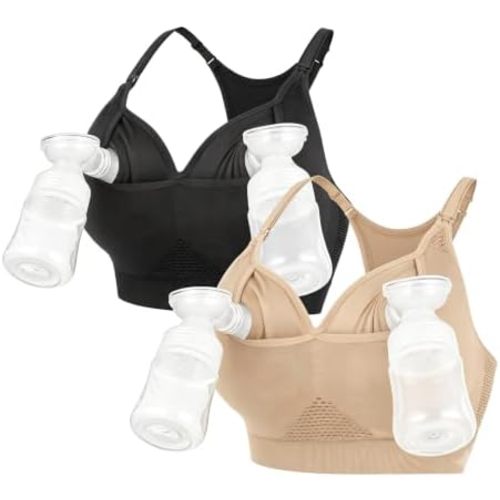 iloveSIA Nursing Bras for Mom Breastfeeding, Seamless Supportive Sleep Bra for Maternity Postpartum S-2XL 3Pack