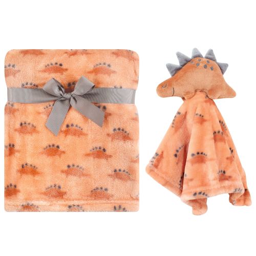 Hudson Baby Infant Boy Plush Blanket with Security Blanket, Stegosaurus, One Size - Stegosaurus - One Size