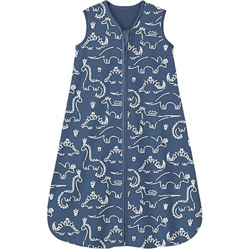 Yoofoss Baby Sleep Sack 6-12 Months 0.5 TOG Baby Wearable Blanket, 100% Organic Cotton Infant Toddler Sleeping Sack 2-Way Zipper Lightweight Sleep Sack, Grizzly