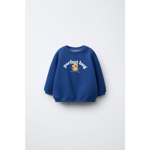 BEAR PRINT SWEATSHIRT - Blue | ZARA United States