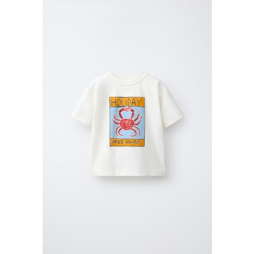 ISABELLE VANDEPLASSCHE © CRAB T-SHIRT - Oyster-white | ZARA
