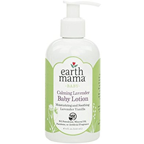 Earth Mama Calming Lavender Baby Lotion with Organic Calendula, 8-Fluid Ounce