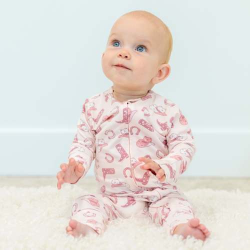 Pink Western Boots Convertible Romper