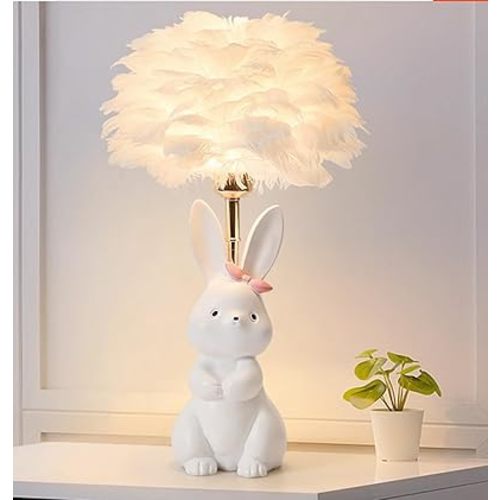 Rabbit Table Night Light Girl Lamp Desk Decoration Reading Study Lamps Lighting Kid Adult Home Hotel Living Room Gift