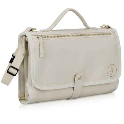 Zaveena Portable Diaper Changing Pad. Portable Changing Pad for Diaper Bag. Travel Changing Pad. Newborn Essentials, Newborn Girls and Boys, Cream, 750 Count