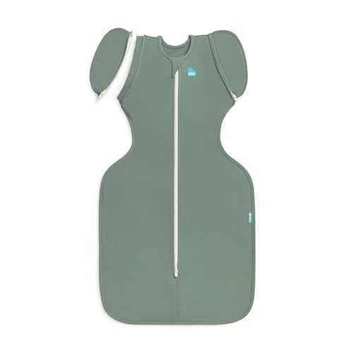 Love to Dream Swaddle Up Transition Swaddle, Patented Zip-Off Wings, Gently Help Baby Transition from Being Swaddled to Arms Free When Showing Signs of Rolling, 1.0 TOG, 13-19 lbs, Deep Olive