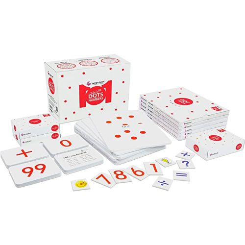 Hungry Brain Fun with Dots & Numbers Flashcards | Easy & Fun Way of Learning for 3 Months +