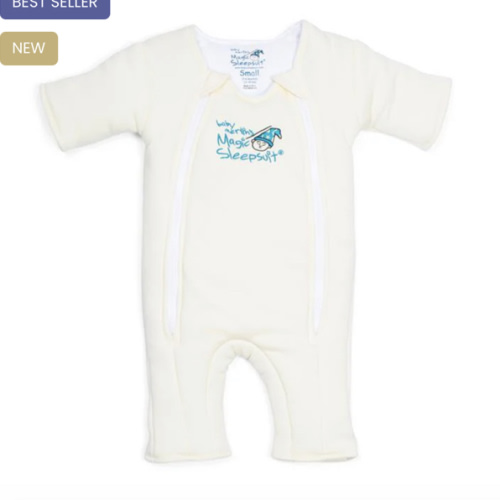 Cream Baby Merlin’s Magic Sleepsuit | Soft 100% Cotton Infant Sleepsuit