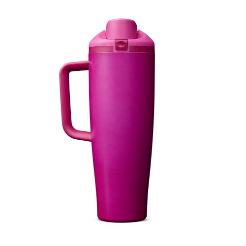 Owala FreeSip Tumbler Stainless Steel Water Bottle 40 oz Read My Lips | Triple-Layer Insulation | Leak-Proof Lid with Push-Button | Double Threaded Lid for Left and Right-Handed Drinking