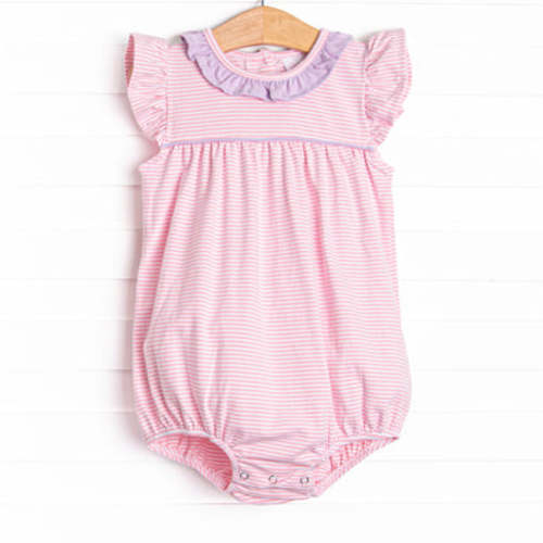 Amelia Flutter Sleeve Bubble, Pink Stripe – Stitchy Fish